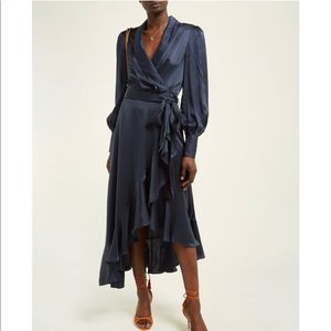 Zimmermann Silk Wrap Midi Dress
